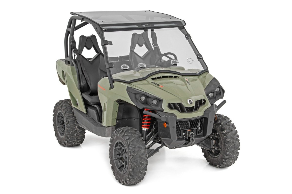 Can-Am Commander Max 1000 Full Windshield - Rough Country - Scratch Resistant, Vented - '11-'13